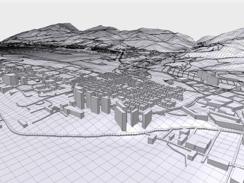 Paisagem urbana Catia la Mar Estado de Vargas Venezuela Modelo 3D