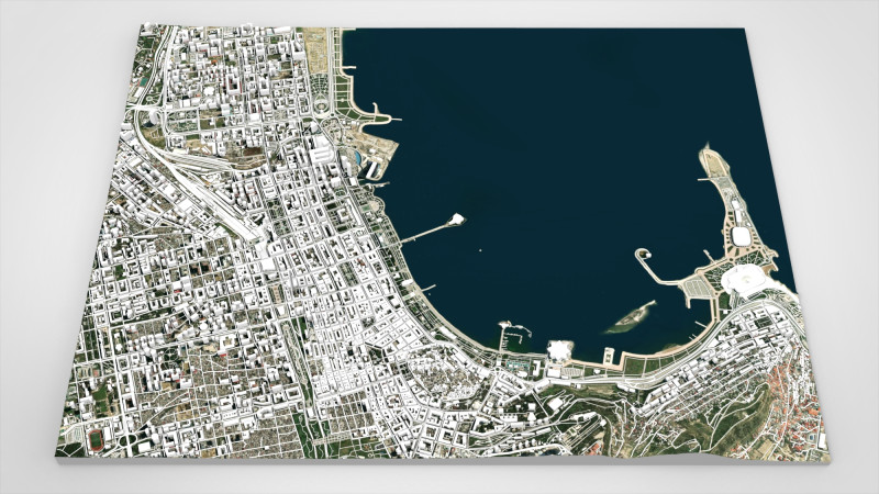 Міський пейзаж Баку Азербайджан 3D Модель .c4d .max .obj .3ds .fbx .stl .blend 