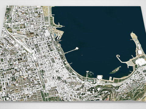 Городской Пейзаж Баку Азербайджан 3D Модель