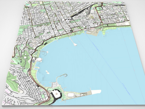 Міський пейзаж Баку Азербайджан 3D Модель