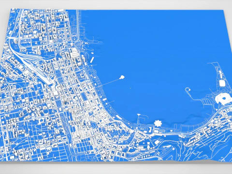 Şehir manzarası Bak&uuml; Azerbaycan 3D Model