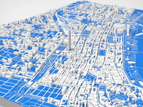 Şehir manzarası Bak&uuml; Azerbaycan 3D Model