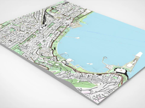 Şehir manzarası Bak&uuml; Azerbaycan 3D Model