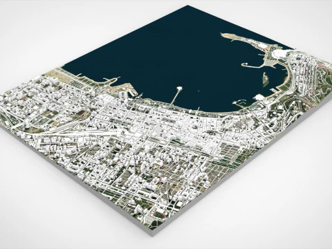 Şehir manzarası Bak&uuml; Azerbaycan 3D Model