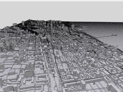Şehir manzarası Bak&uuml; Azerbaycan 3D Model
