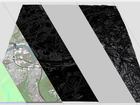 Cityscape Liege Belgium 3D Model