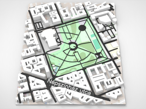 Будапешт Парк II Янош Пал папа тер Венгрия 3D Модель