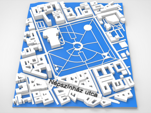 Будапешт Парк II Янош Пал папа тер Венгрия 3D Модель