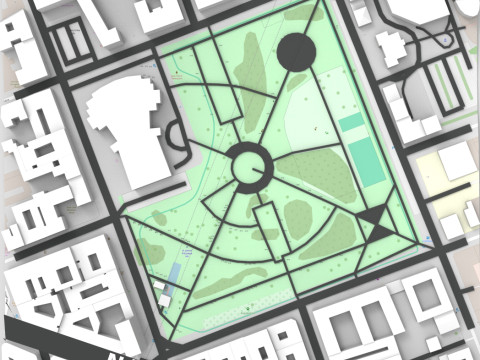 Будапешт Парк II Янош Пал папа тер Венгрия 3D Модель