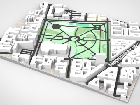 Будапешт Парк II Янош Пал папа тер Венгрия 3D Модель