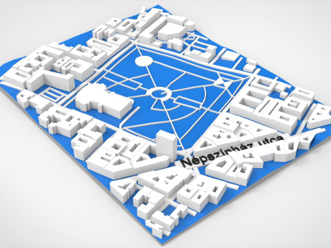 Будапешт Парк II Янош Пал папа тер Венгрия 3D Модель