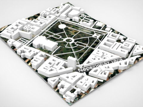 Будапешт Парк II Янош Пал папа тер Венгрия 3D Модель