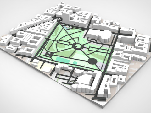 Будапешт Парк II Янош Пал папа тер Венгрия 3D Модель