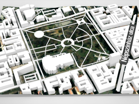 Будапешт Парк II Янош Пал папа тер Венгрия 3D Модель