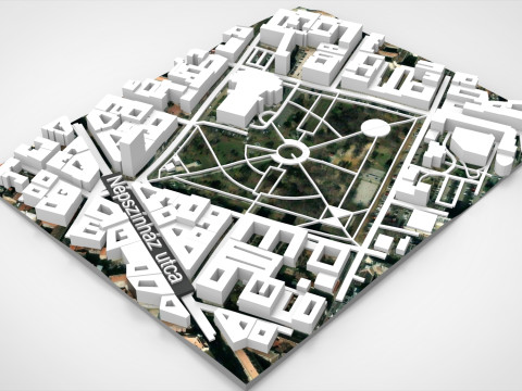 Будапешт Парк II Янош Пал папа тер Венгрия 3D Модель