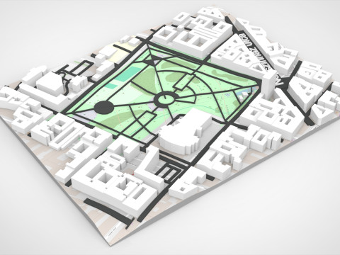 Будапешт Парк II Янош Пал папа тер Венгрия 3D Модель