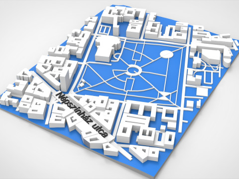 Будапешт Парк II Янош Пал папа тер Венгрия 3D Модель