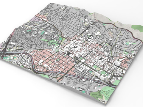 委内瑞拉加拉加斯城市景观 3D 模型