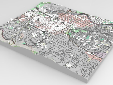 委内瑞拉加拉加斯城市景观 3D 模型