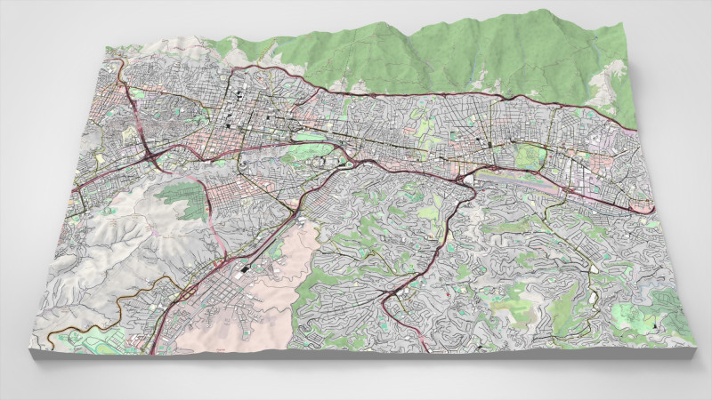 委内瑞拉加拉加斯城市景观 3D 模型 .c4d .max .obj .3ds .fbx .stl .blend 