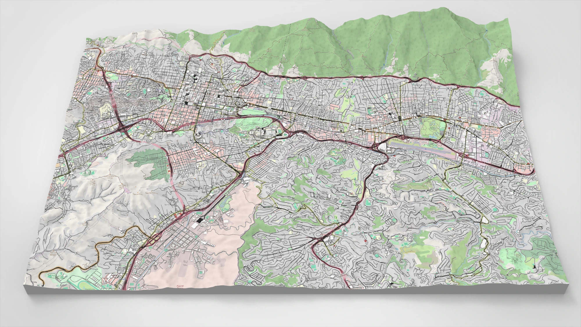 Cityscape Caracas Venezuela 3D Model .c4d .max .obj .3ds .fbx .stl .blend 