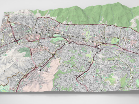 Pejzaż miejski Caracas Wenezuela Model 3D