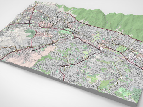 委内瑞拉加拉加斯城市景观 3D 模型