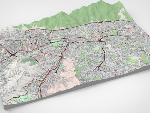 委内瑞拉加拉加斯城市景观 3D 模型