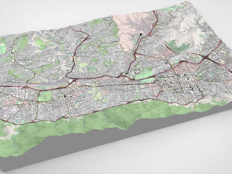 委内瑞拉加拉加斯城市景观 3D 模型
