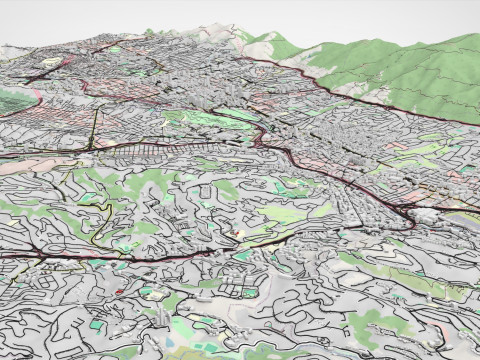 委内瑞拉加拉加斯城市景观 3D 模型