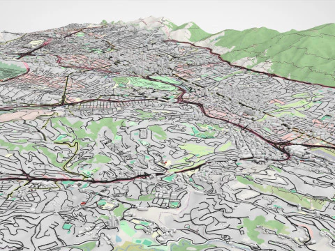 Cityscape Caracas Venezuela 3D Model