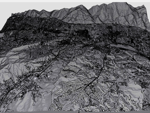 委内瑞拉加拉加斯城市景观 3D 模型