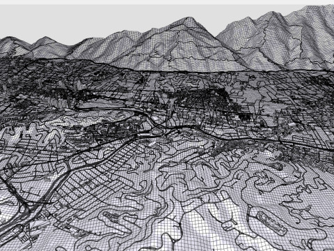 委内瑞拉加拉加斯城市景观 3D 模型
