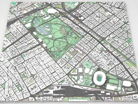 Parco Varosliget Budapest Ungheria Modello 3D