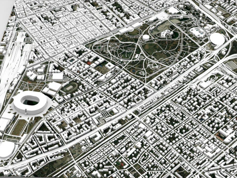 Parco Varosliget Budapest Ungheria Modello 3D