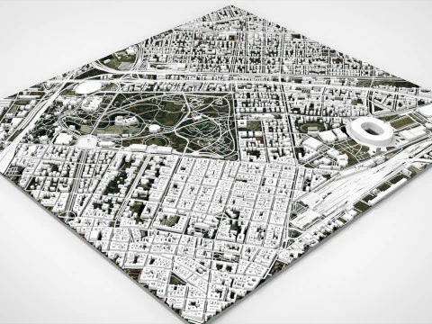 Parco Varosliget Budapest Ungheria Modello 3D