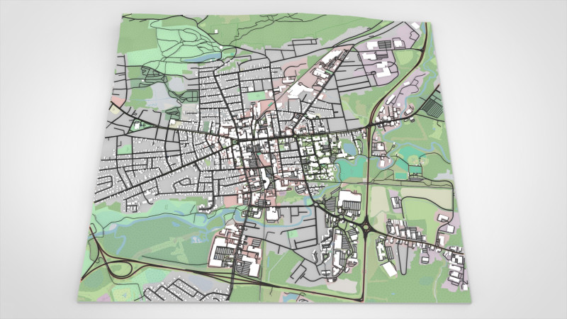 Stadtbild Keene New Hampshire Vereinigte Staaten 3D Modell .c4d .max .obj .3ds .fbx .stl .blend 