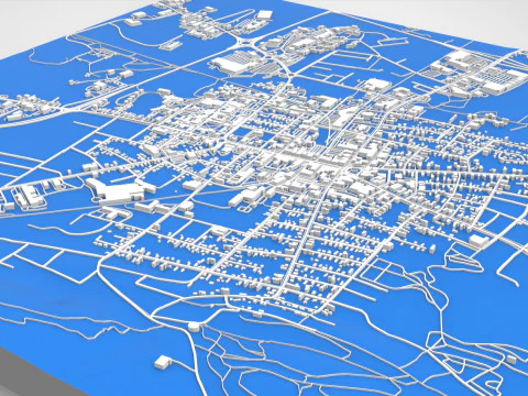 Paesaggio urbano Keene New Hampshire Stati Uniti Modello 3D