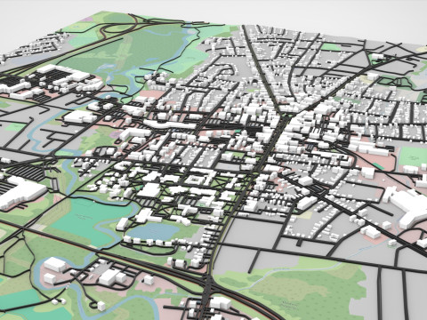 Stadtbild Keene New Hampshire Vereinigte Staaten 3D Modell