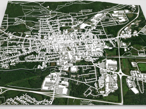 Stadtbild Keene New Hampshire Vereinigte Staaten 3D Modell