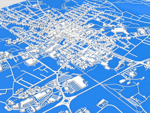 Stadtbild Keene New Hampshire Vereinigte Staaten 3D Modell