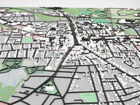 Paesaggio urbano Keene New Hampshire Stati Uniti Modello 3D