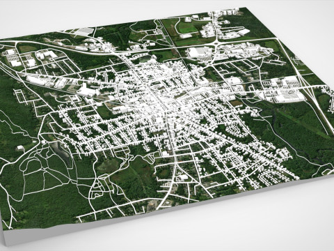 Stadtbild Keene New Hampshire Vereinigte Staaten 3D Modell