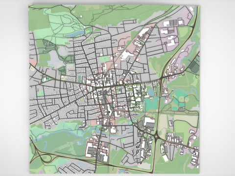 Stadtbild Keene New Hampshire Vereinigte Staaten 3D Modell