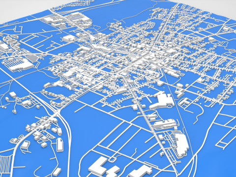 Stadtbild Keene New Hampshire Vereinigte Staaten 3D Modell