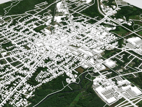 Stadtbild Keene New Hampshire Vereinigte Staaten 3D Modell