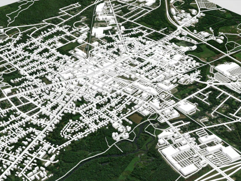 Paesaggio urbano Keene New Hampshire Stati Uniti Modello 3D