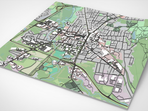 Stadtbild Keene New Hampshire Vereinigte Staaten 3D Modell