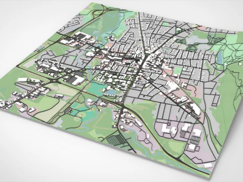 Paesaggio urbano Keene New Hampshire Stati Uniti Modello 3D