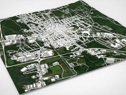 Stadtbild Keene New Hampshire Vereinigte Staaten 3D Modell